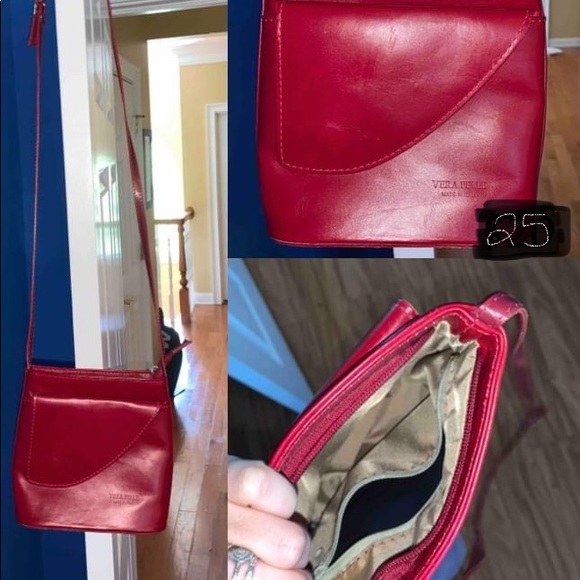 Vera Pelle Crossbody Bag Red - Picture 1 of 1